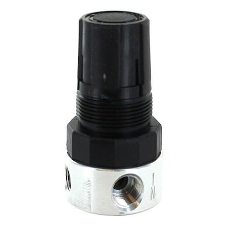 Parker Air Regulator; 0-125 Out; 4-Way Alum; 1/4 in. R374-02C